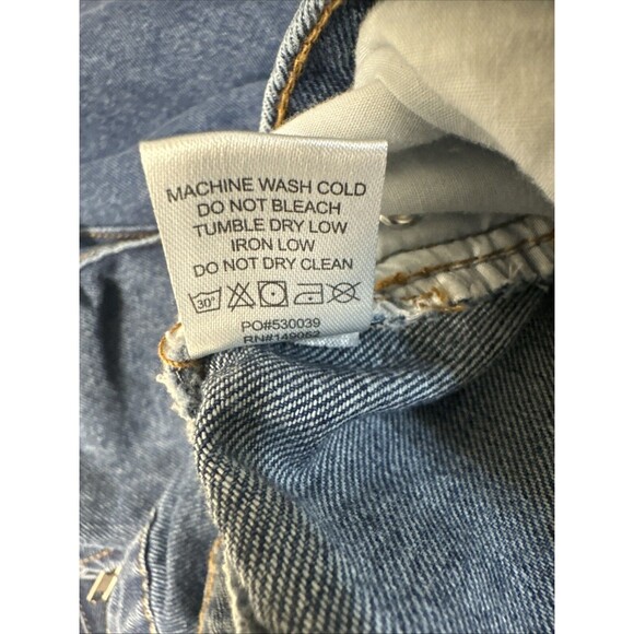 Fashion Nova Blue Jeans Size 13 High Rise Cargo Baggy Loose Y2K 90s Aesthetic - Picture 10 of 14